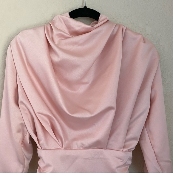 House of CB Giselle Blush pink Satin Bodysuit size XS‎ NWOT - Picture 9 of 15